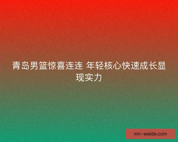 青岛男篮惊喜连连 年轻核心快速成长显现实力 青岛男篮惊喜连连 年轻核心快速成长显现实力