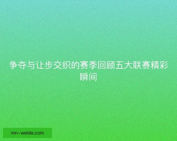 争夺与让步交织的赛季回顾五大联赛精彩瞬间